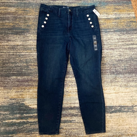 GAP Denim - Gap High Rise Universal Leggings in Dark Warsaw. Sz 16/33